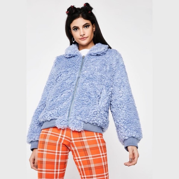 Settledown Jackets & Blazers - Moonstone Love Bird Fuzzy Jacket